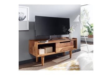 Lowboard Wohnling Massivt trä med förvaring 1 dörr trälben lantligt - Möbler - Tv möbel & mediamöbel - TV bänk & mediabänk