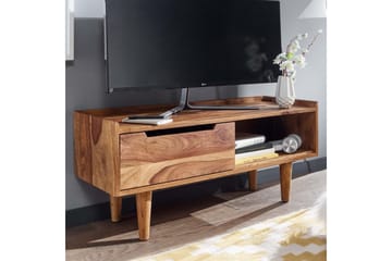 Lowboard Wohnling Massivt trä med förvaring 1 dörr trälben lantligt - Möbler - Tv möbel & mediamöbel - TV bänk & mediabänk