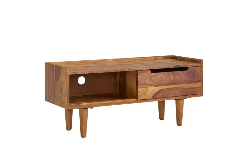 Lowboard Wohnling Massivt trä med förvaring 1 dörr trälben lantligt, undefined