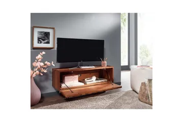 Lowboard Wohnling Massivt trä med förvaring 1 klafflucka trälben lantligt - Möbler - Tv möbel & mediamöbel - TV bänk & mediabänk