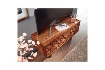 Lowboard Wohnling Massivt trä med förvaring 1 klafflucka trälben lantligt - Möbler - Tv möbel & mediamöbel - TV bänk & mediabänk