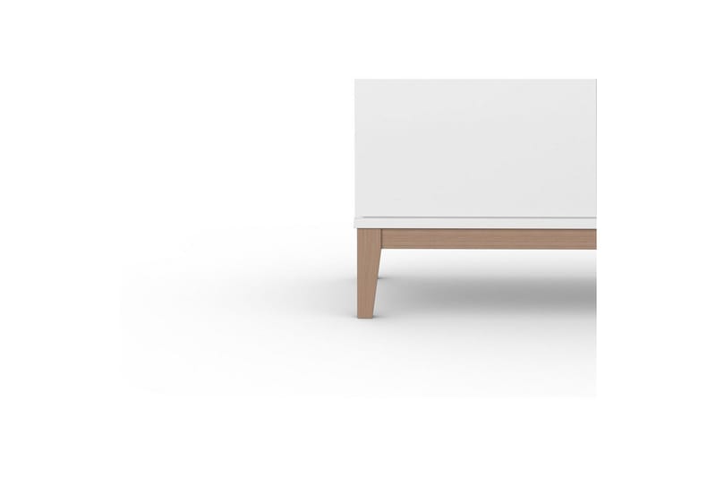 Lowboard Pelle Vit/Wotan ek - Vit/Wotan ek - Möbler - Tv möbel & mediamöbel - TV bänk & mediabänk