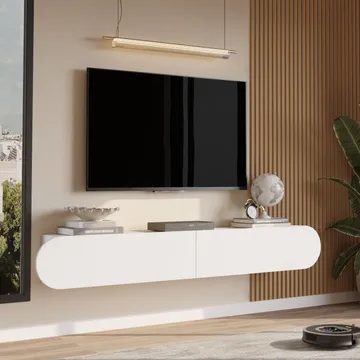 Lumina TV-bänk 180x29,5x31,6 cm - Vit - Möbler - Tv möbel & mediamöbel - TV bänk & mediabänk