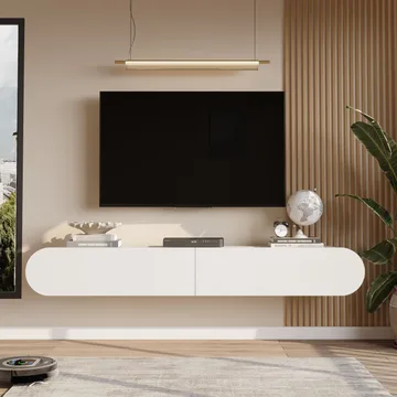 Lumina TV-bänk 180x29,5x31,6 cm - Vit - Möbler - Tv möbel & mediamöbel - TV bänk & mediabänk