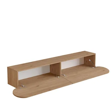 Lumina Vägghängd Tv Bänk 180 cm med Förvaring i Ek - Beige - Möbler - Tv möbel & mediamöbel - TV bänk & mediabänk