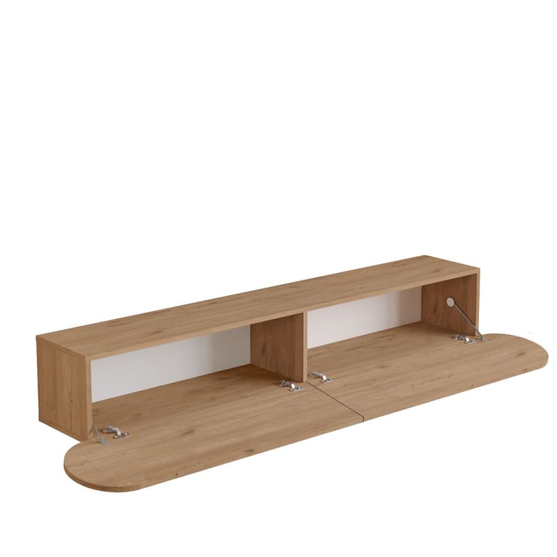 Lumina Vägghängd Tv Bänk 180 cm med Förvaring i Ek - Beige - Möbler - Tv möbel & mediamöbel - TV bänk & mediabänk