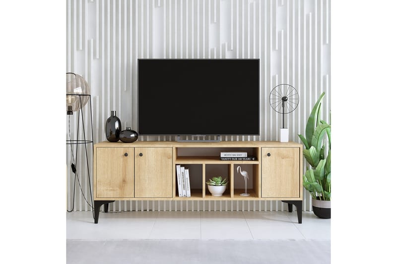 Luna Tv-bänk 150x40 cm Brun - Hanah Home - TV bänk & mediabänk