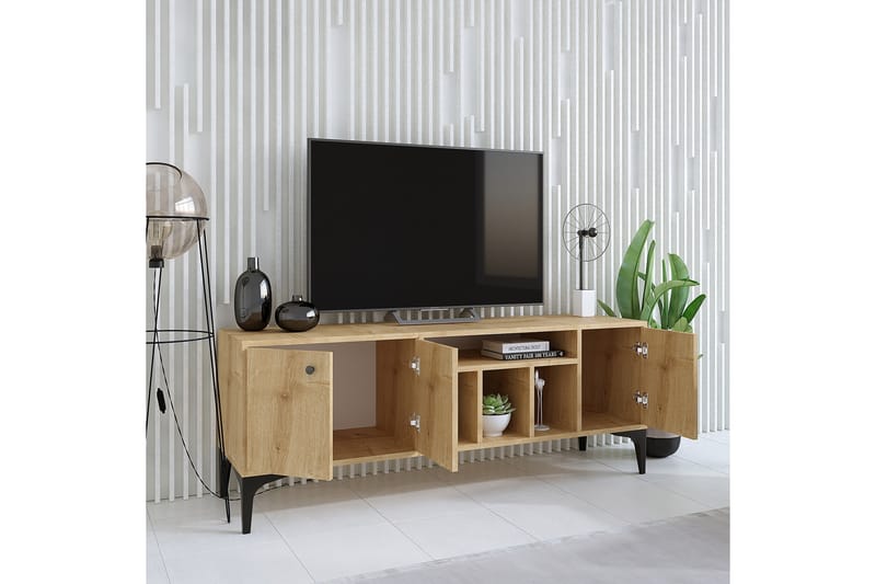 Luna Tv-bänk 150x40 cm Brun - Hanah Home - TV bänk & mediabänk