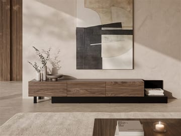 Lungö Tv-bänk 320 cm - brun och svart - Möbler - Tv möbel & mediamöbel - TV bänk & mediabänk