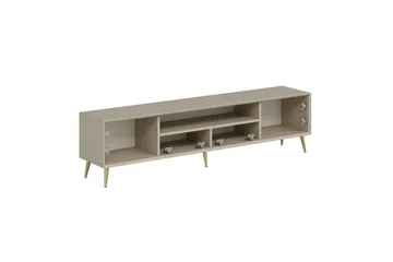 Luxe Golvstående Tv Bänk 180 cm med Förvaring i Ek - Beige - Möbler - Tv möbel & mediamöbel - TV bänk & mediabänk