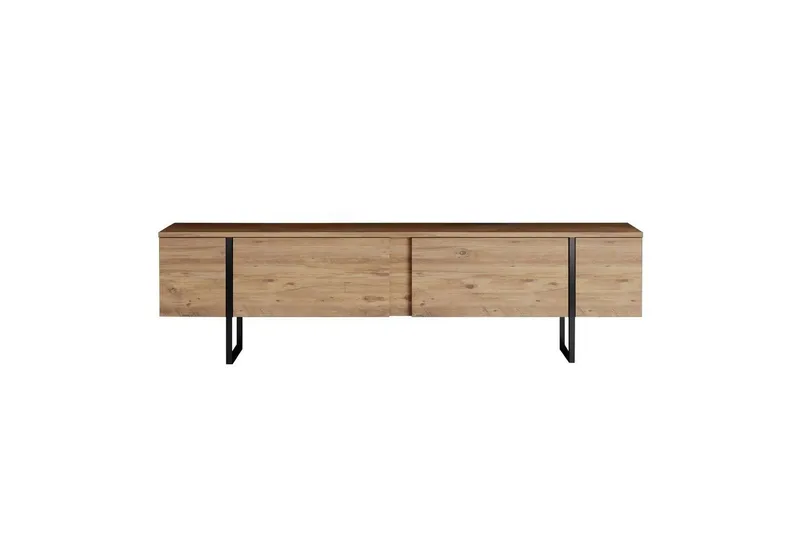 Luxe Tv-bänk 180 cm - Natur/Svart - Möbler - Tv möbel & mediamöbel - TV bänk & mediabänk