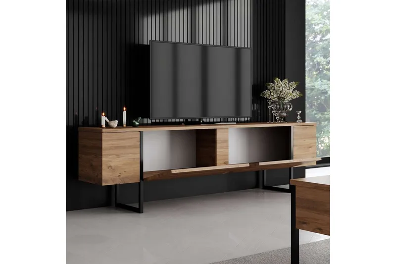 Luxe Tv-bänk 180 cm - Natur/Svart - Möbler - Tv möbel & mediamöbel - TV bänk & mediabänk