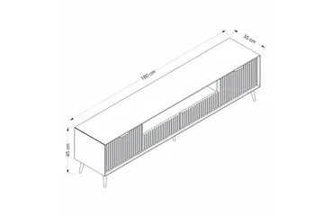 Luxe Tv-bänk 180 cm - Sandsten - Möbler - Tv möbel & mediamöbel - TV bänk & mediabänk