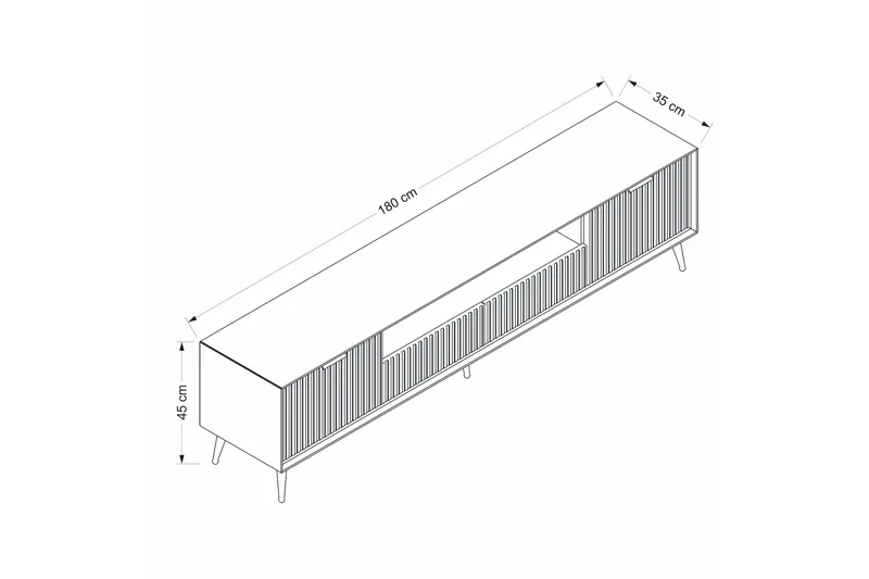 Luxe Tv-bänk 180 cm - Sandsten - Möbler - Tv möbel & mediamöbel - TV bänk & mediabänk