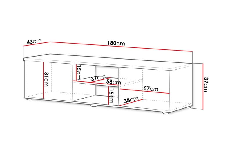 Lyrosen Tv-bänk 180 cm - Beige - Möbler - Tv möbel & mediamöbel - TV bänk & mediabänk
