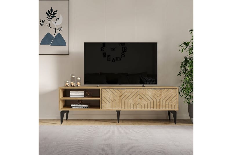 Lyven Tv-bänk 160 cm - Brun - Möbler - Tv möbel & mediamöbel - TV bänk & mediabänk