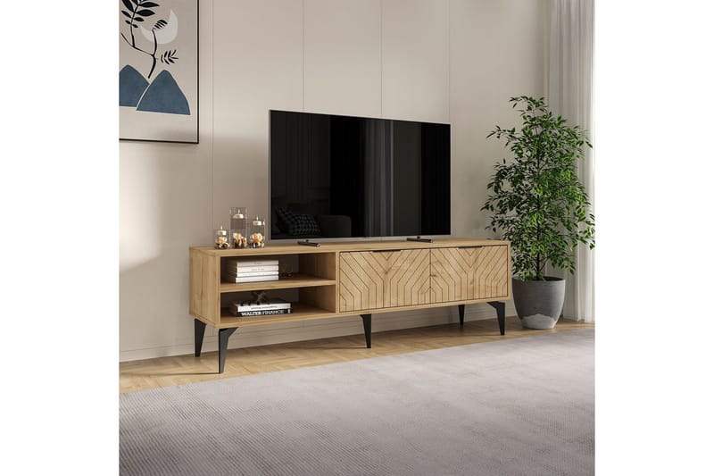 Lyven Tv-bänk 160 cm - Brun - Möbler - Tv möbel & mediamöbel - TV bänk & mediabänk