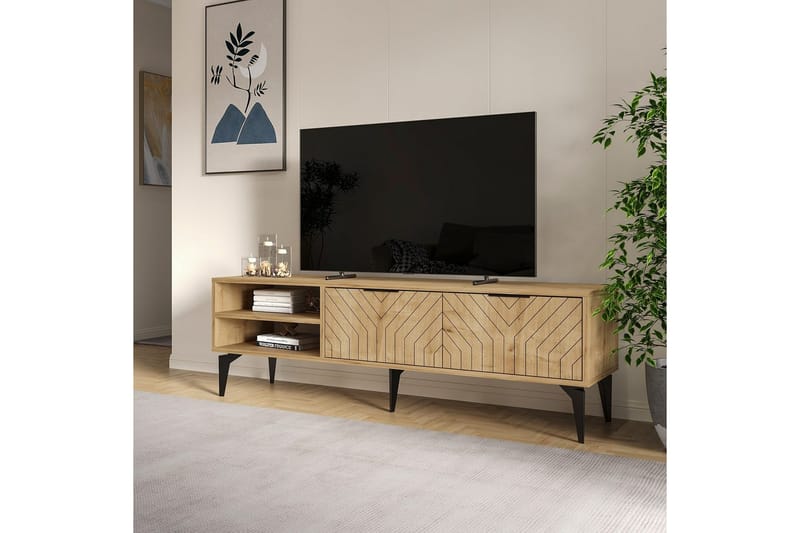 Lyven Tv-bänk 160 cm - Brun - Möbler - Tv möbel & mediamöbel - TV bänk & mediabänk