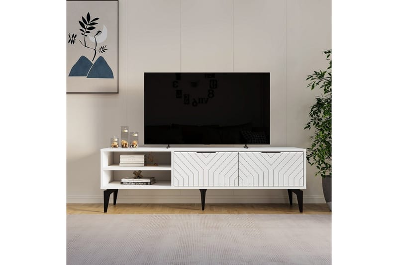 Lyven Tv-bänk 160 cm - Vit - Möbler - Tv möbel & mediamöbel - TV bänk & mediabänk