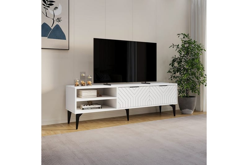 Lyven Tv-bänk 160 cm - Vit - Möbler - Tv möbel & mediamöbel - TV bänk & mediabänk