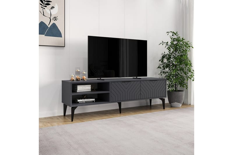 Lyven Tv-bänk - Grå - Möbler - Tv möbel & mediamöbel - TV bänk & mediabänk