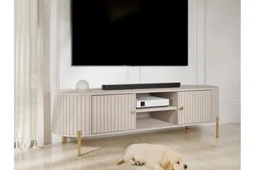 Maggio Golvstående TV Bänk 175 cm med Förvaring i Målat Trä - Beige - Möbler - Tv möbel & mediamöbel - TV bänk & mediabänk