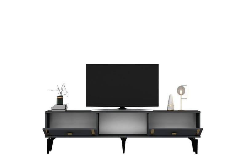 Male Tv-bänk 150 cm - Antracit/Guld - Möbler - Tv möbel & mediamöbel - TV bänk & mediabänk