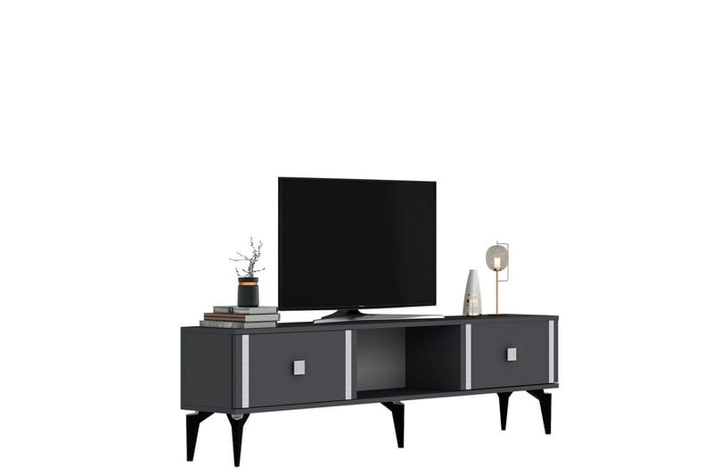 Male Tv-bänk 150 cm - Antracit/Silver - Möbler - Tv möbel & mediamöbel - TV bänk & mediabänk