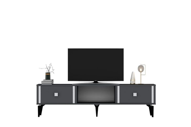 Male Tv-bänk 150 cm - Antracit/Silver - Möbler - Tv möbel & mediamöbel - TV bänk & mediabänk
