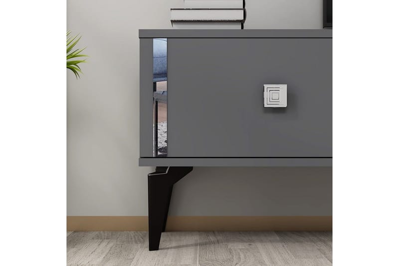 Male Tv-bänk 150 cm - Antracit/Silver - Möbler - Tv möbel & mediamöbel - TV bänk & mediabänk