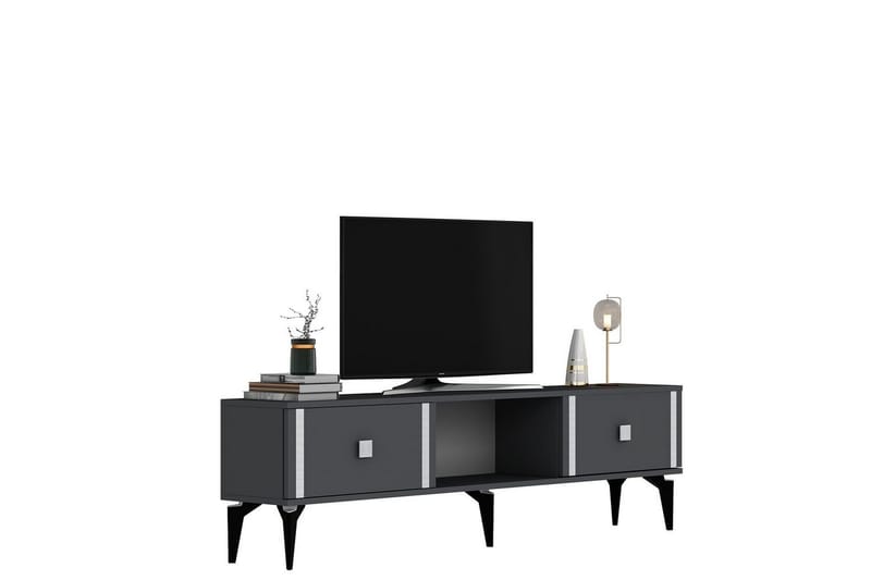 Male Tv-bänk 150 cm - Antracit/Silver - Möbler - Tv möbel & mediamöbel - TV bänk & mediabänk