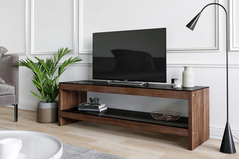 Malmby TV-bänk 140 cm - Mörkbrun - TV bänk & mediabänk