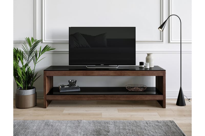 Malmby TV-bänk 140 cm - Mörkbrun - TV bänk & mediabänk