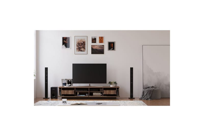 Malric TV Bänk 180 cm i Ek - Brun - Möbler - Tv möbel & mediamöbel - TV bänk & mediabänk