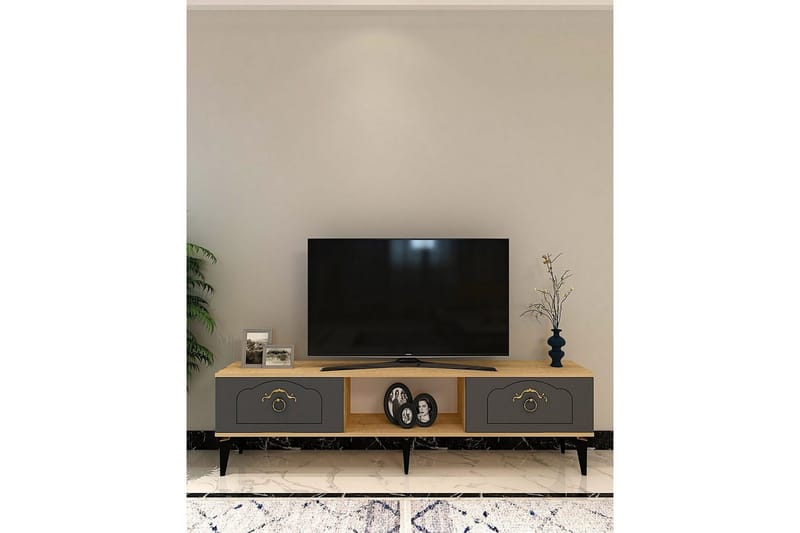 Maren Tv-bänk 150 cm - Ek/Antracit - Möbler - Tv möbel & mediamöbel - TV bänk & mediabänk