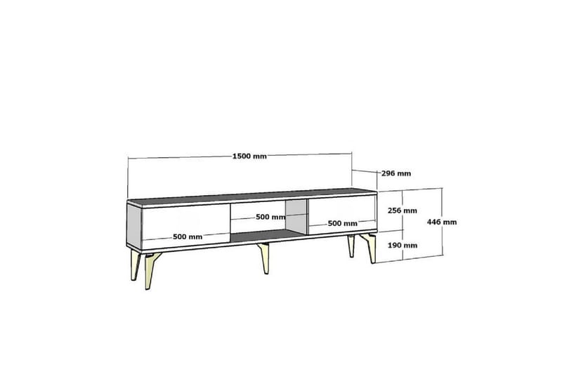 Maren Tv-bänk 150 cm - Ek/Antracit - Möbler - Tv möbel & mediamöbel - TV bänk & mediabänk