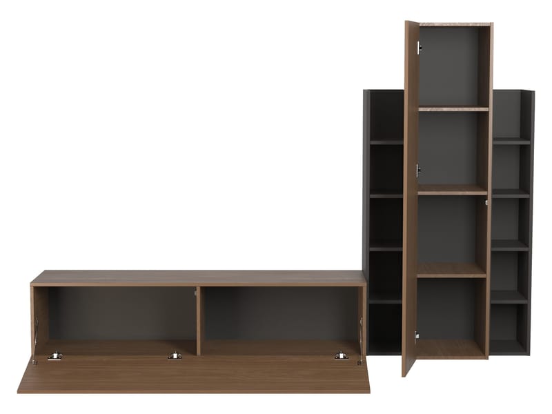 Marlic Tv-möbel 230 cm - Brun|svart - Möbler - Tv möbel & mediamöbel - TV-möbelset