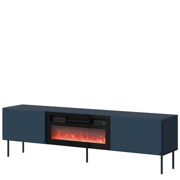 Marros Tv-bänk 200 cm med Elkamin - Blå - Möbler - Tv möbel & mediamöbel - TV bänk & mediabänk