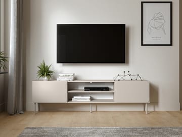 Marros Tv-bänk 200 cm med hyllor - Beige - Möbler - Tv möbel & mediamöbel - TV bänk & mediabänk