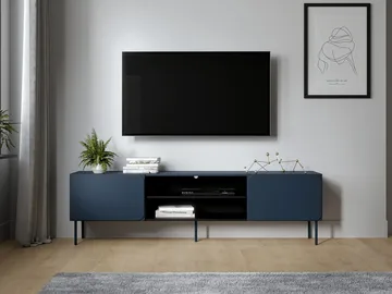 Marros Tv-bänk 200 cm med hyllor - Blå - Möbler - Tv möbel & mediamöbel - TV bänk & mediabänk
