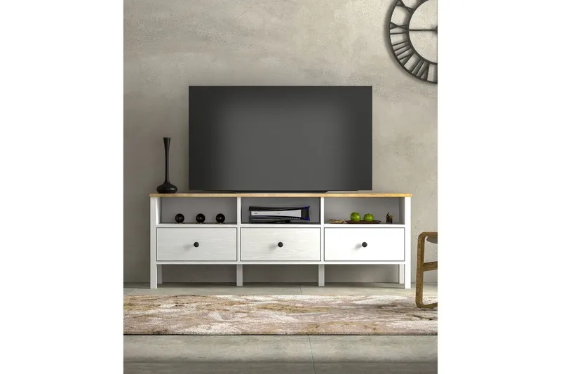 Marven Tv-bänk 160 cm - Natur/Vit - Möbler - Tv möbel & mediamöbel - TV bänk & mediabänk