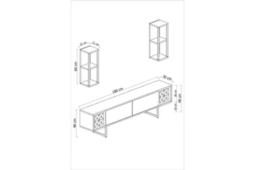 Masatomo Tv-bänk 180 cm - Antracit/Svart - Möbler - Tv möbel & mediamöbel - TV bänk & mediabänk