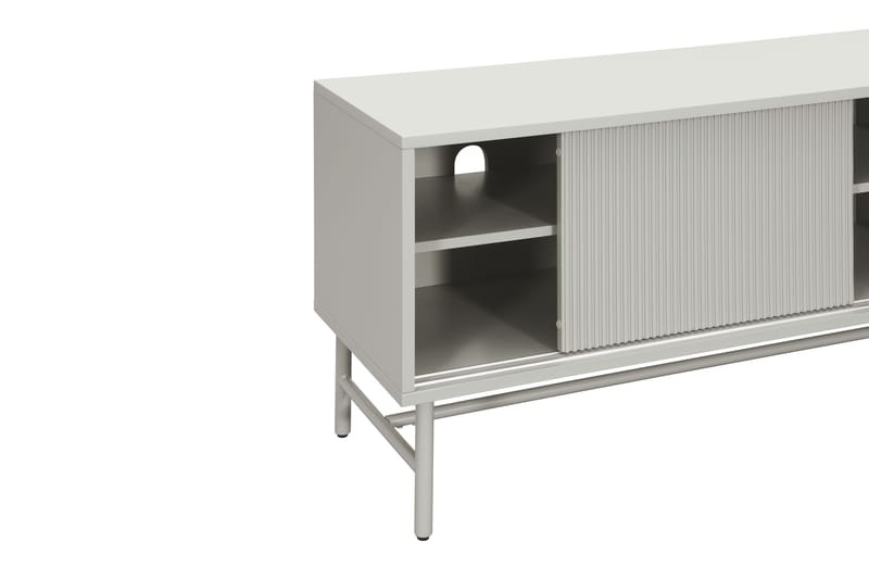 Matterhorn Smal tv-bänk med förvaring 40 cm djup 157 cm bred 58 cm bred - Beige - Möbler - Tv möbel & mediamöbel - TV bänk & mediabänk