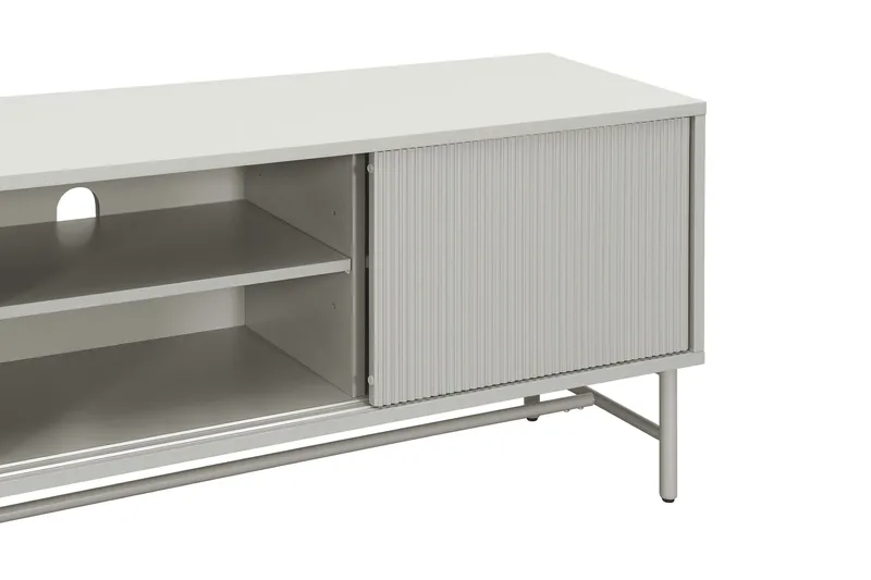 Matterhorn Smal tv-bänk med förvaring 40 cm djup 157 cm bred 58 cm hög - Beige - Möbler - Tv möbel & mediamöbel - TV bänk & mediabänk