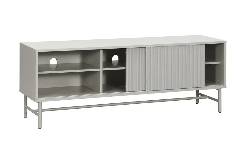 Matterhorn Smal tv-bänk med förvaring 40 cm djup 157 cm bred 58 cm hög - Beige - Möbler - Tv möbel & mediamöbel - TV bänk & mediabänk