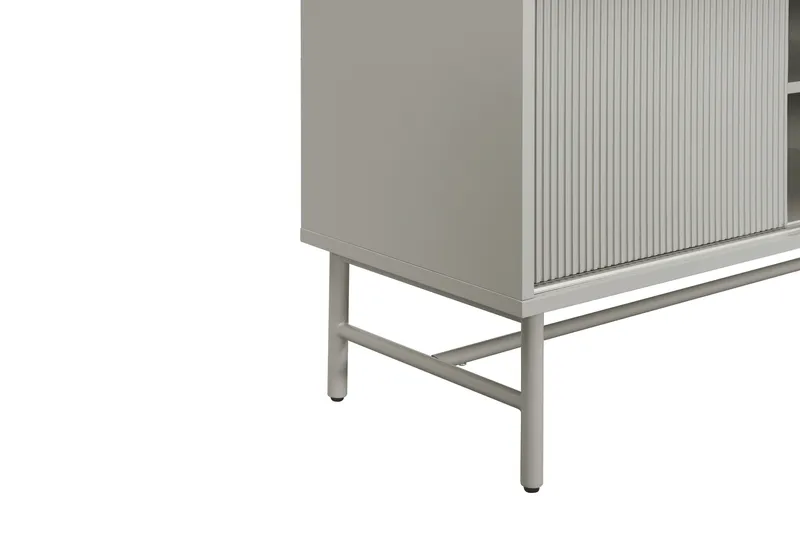 Matterhorn Smal tv-bänk med förvaring 40 cm djup 157 cm bred 58 cm hög - Beige - Möbler - Tv möbel & mediamöbel - TV bänk & mediabänk