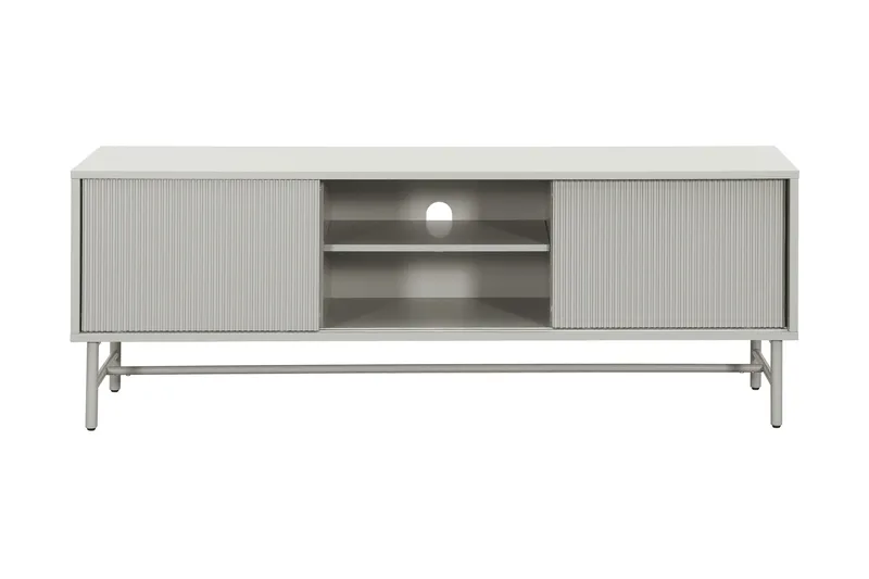 Matterhorn Smal tv-bänk med förvaring 40 cm djup 157 cm bred 58 cm hög - Beige - Möbler - Tv möbel & mediamöbel - TV bänk & mediabänk