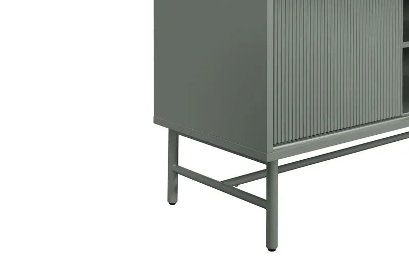 Matterhorn Smal tv-bänk med förvaring 40 cm djup 157 cm bred 58 cm hög - Grön - Möbler - Tv möbel & mediamöbel - TV bänk & mediabänk