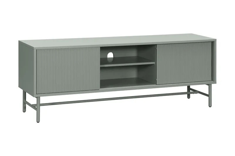 Matterhorn Smal tv-bänk med förvaring 40 cm djup 157 cm bred 58 cm hög - Grön - Möbler - Tv möbel & mediamöbel - TV bänk & mediabänk