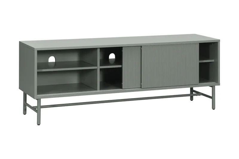 Matterhorn Smal tv-bänk med förvaring 40 cm djup 157 cm bred 58 cm hög - Grön - Möbler - Tv möbel & mediamöbel - TV bänk & mediabänk